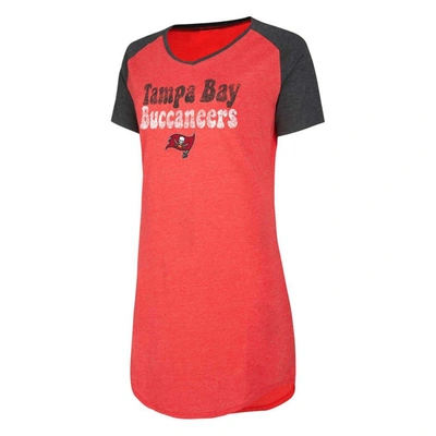 Shop Concepts Sport Red/black Tampa Bay Buccaneers Raglan V-neck Nightshirt