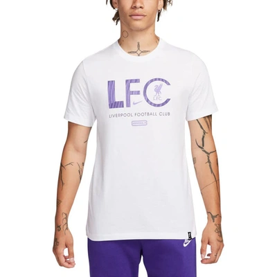 Shop Nike White Liverpool Mercurial Sleeve T-shirt
