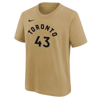 Shop Nike Youth  Pascal Siakam Gold Toronto Raptors 2023/24 City Edition Name & Number T-shirt