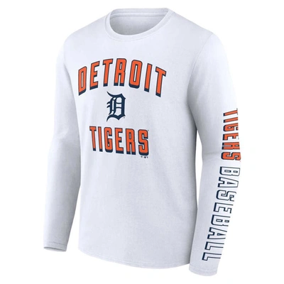 Shop Fanatics Branded Navy/white Detroit Tigers Two-pack Combo T-shirt Set