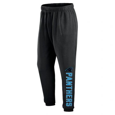 Shop Fanatics Branded Black Carolina Panthers Chop Block Fleece Sweatpants