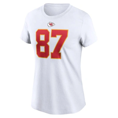 Shop Nike Travis Kelce White Kansas City Chiefs Player Name & Number T-shirt