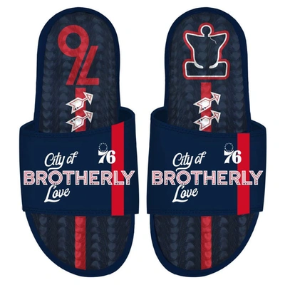 Shop Islide Navy Philadelphia 76ers 2023/24 City Edition Gel Slide Sandals