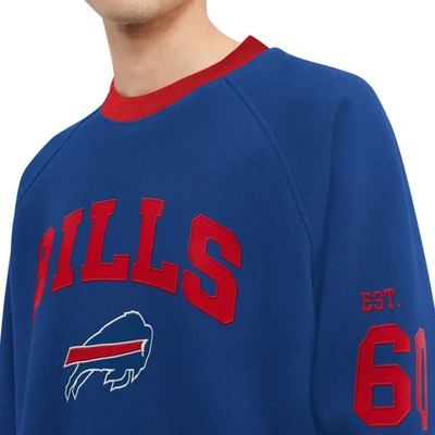 Shop Tommy Hilfiger Royal Buffalo Bills Reese Raglan Tri-blend Pullover Sweatshirt
