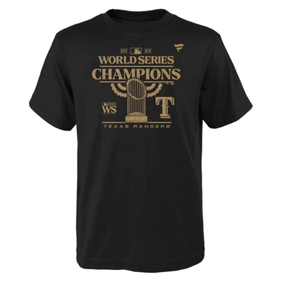 Shop Fanatics Youth  Branded Black Texas Rangers 2023 World Series Champions Parade T-shirt
