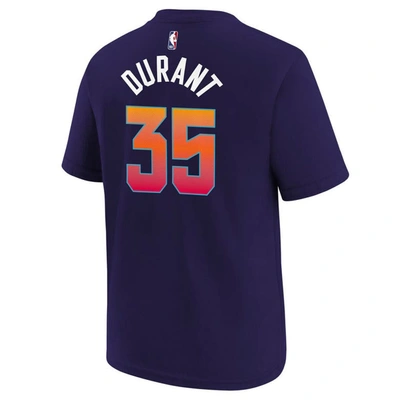 Shop Nike Youth  Kevin Durant Purple Phoenix Suns 2023/24 City Edition Name & Number T-shirt
