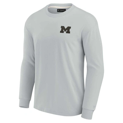 Shop Fanatics Signature Unisex  Gray Michigan Wolverines Elements Super Soft Long Sleeve T-shirt