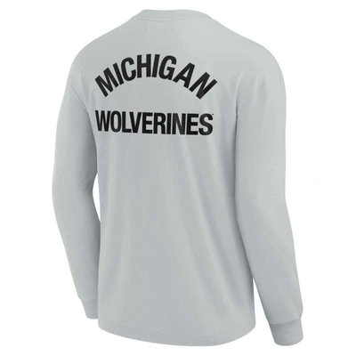 Shop Fanatics Signature Unisex  Gray Michigan Wolverines Elements Super Soft Long Sleeve T-shirt