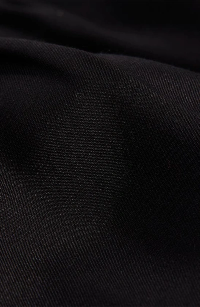 Vineyard Vines Ruffle Collar Silk Blend Popover Top In Jet Black