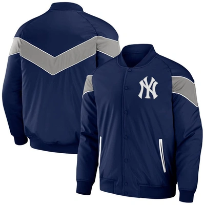 Shop Darius Rucker Collection By Fanatics Navy New York Yankees Baseball Raglan Full-snap Jacket