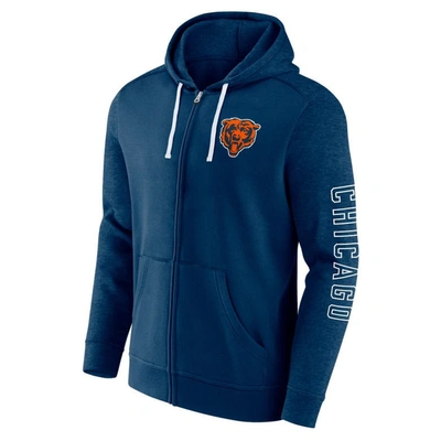 Shop Fanatics Branded  Navy Chicago Bears Offensive Lineup Hoodie Full-zip Hoodie