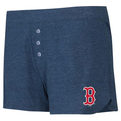 Shop Concepts Sport Navy Boston Red Sox Meter Knit Long Sleeve T-shirt & Shorts Set