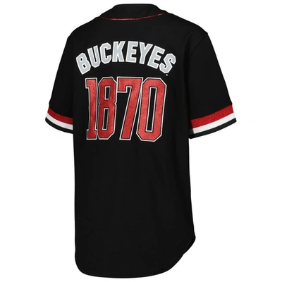 Shop The Wild Collective Black Ohio State Buckeyes Button-up Baseball Shirt
