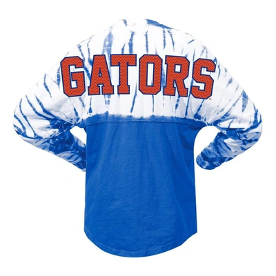 Shop Spirit Jersey Royal Florida Gators Tie-dye Long Sleeve Jersey T-shirt
