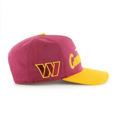 Shop 47 ' Burgundy/gold Washington Commanders Crosstown Two-tone Hitch Adjustable Hat
