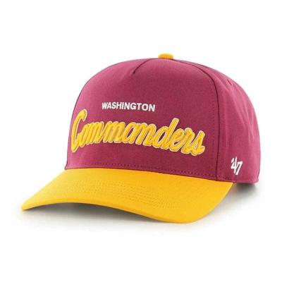Shop 47 ' Burgundy/gold Washington Commanders Crosstown Two-tone Hitch Adjustable Hat