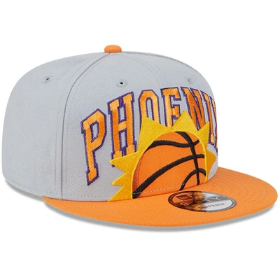 Shop New Era Gray/orange Phoenix Suns Tip-off Two-tone 9fifty Snapback Hat