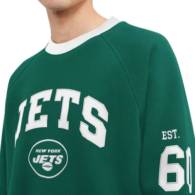 Shop Tommy Hilfiger Green New York Jets Reese Raglan Tri-blend Pullover Sweatshirt