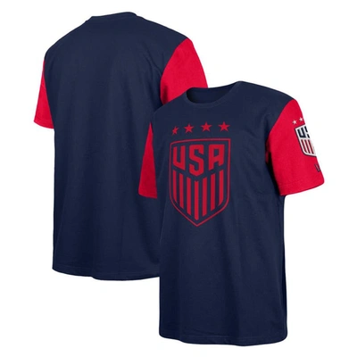 Shop 5th And Ocean By New Era 5th & Ocean By New Era Navy Uswnt Athleisure Heavy Jersey T-shirt