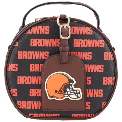 Shop Cuce Cleveland Browns Repeat Logo Round Bag In Black