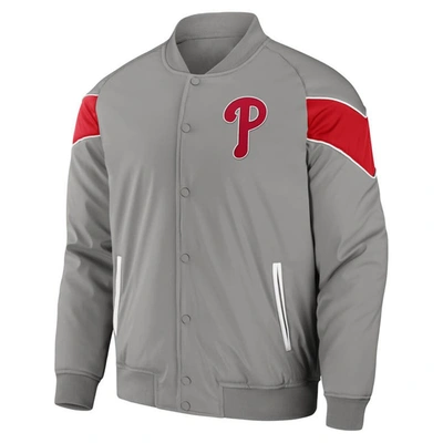 Shop Darius Rucker Collection By Fanatics Gray Philadelphia Phillies Baseball Raglan Full-snap Jacket