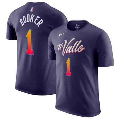 Shop Nike Devin Booker Purple Phoenix Suns 2023/24 City Edition Name & Number T-shirt