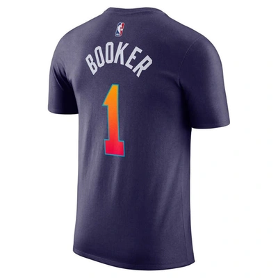 Shop Nike Devin Booker Purple Phoenix Suns 2023/24 City Edition Name & Number T-shirt