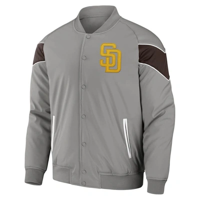 Shop Darius Rucker Collection By Fanatics Gray San Diego Padres Baseball Raglan Full-snap Jacket