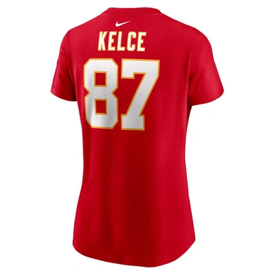 Shop Nike Travis Kelce Red Kansas City Chiefs Player Name & Number T-shirt