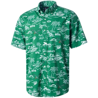 Reyn Spooner Green Philadelphia Eagles Throwback Kekai Print Button-up Shirt In Green