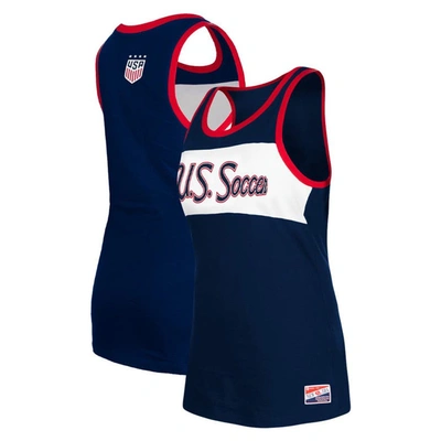 Shop 5th And Ocean By New Era 5th & Ocean By New Era Navy Uswnt Throwback Jersey Racer Tank Top