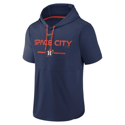 Shop Nike Navy Houston Astros City Connect Short Sleeve Pullover Hoodie