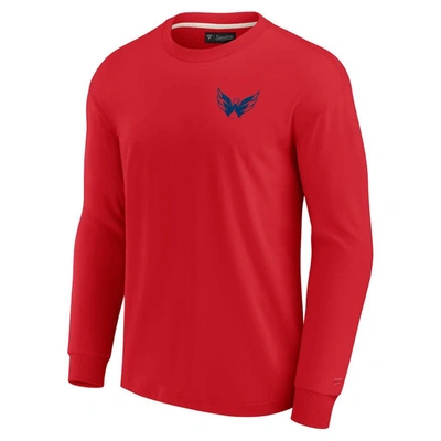 Shop Fanatics Signature Unisex  Red Washington Capitals Elements Super Soft Long Sleeve T-shirt