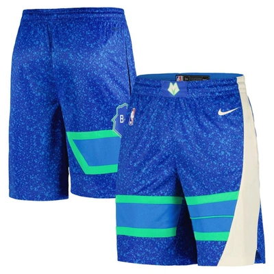 Shop Nike Royal Milwaukee Bucks 2023/24 City Edition Swingman Shorts