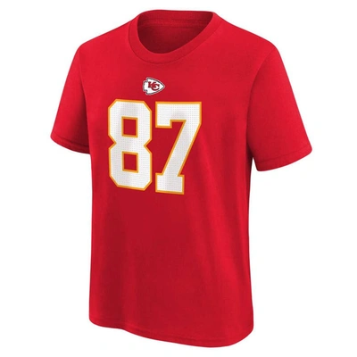 Shop Nike Preschool  Travis Kelce Red Kansas City Chiefs Player Name & Number T-shirt