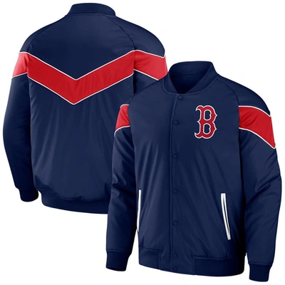 Shop Darius Rucker Collection By Fanatics Navy Boston Red Sox Baseball Raglan Full-snap Jacket