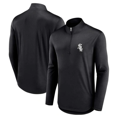 Shop Fanatics Branded Black Chicago White Sox Quarterback Quarter-zip Top