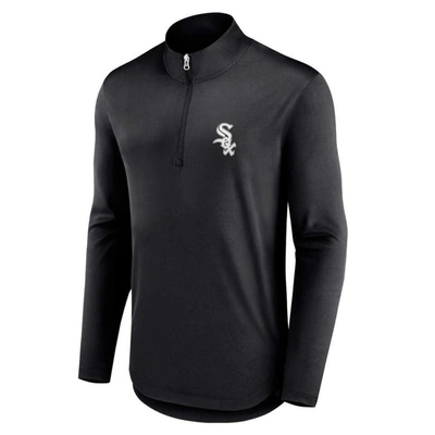Shop Fanatics Branded Black Chicago White Sox Quarterback Quarter-zip Top