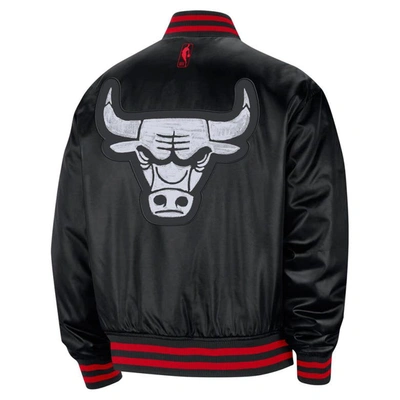 Shop Nike Black Chicago Bulls 2023/24 City Edition Courtside Premier Full-snap Bomber Jacket