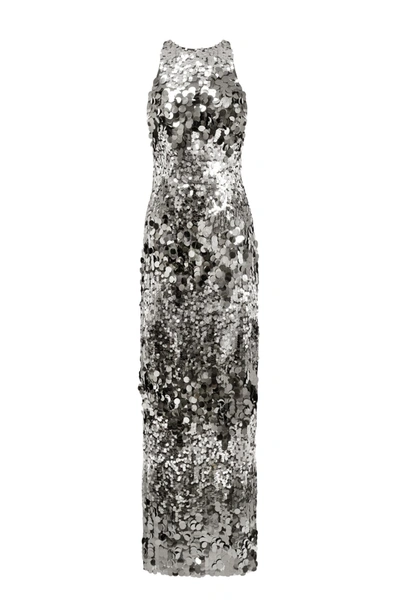 Shop Milla Lumière Maxi Dress Covered In Sequins In Silver