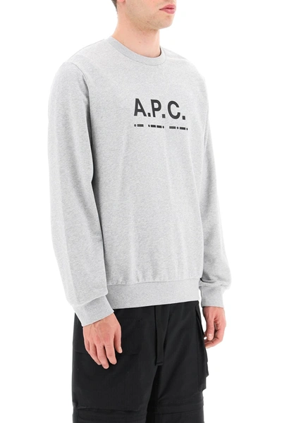 Shop Apc A.p.c. 'franco' Sweatshirt In Gray