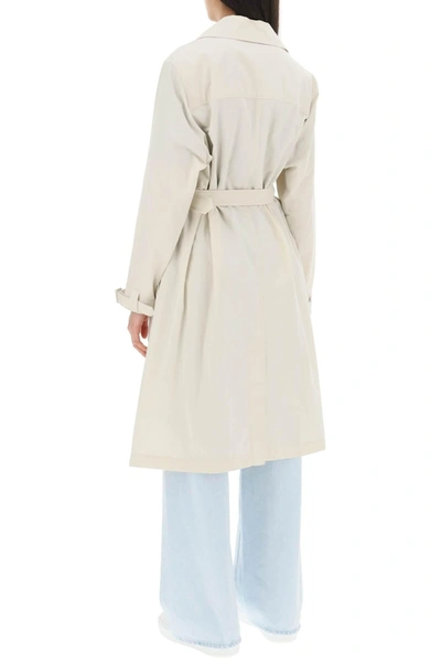 Shop Apc A.p.c. 'irene' Double Breasted Trench Coat