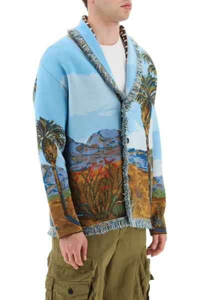 Shop Alanui 'land Of Dreams' Jacquard Cardigan