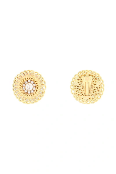 Shop Alessandra Rich Spiral Earrings In Gold