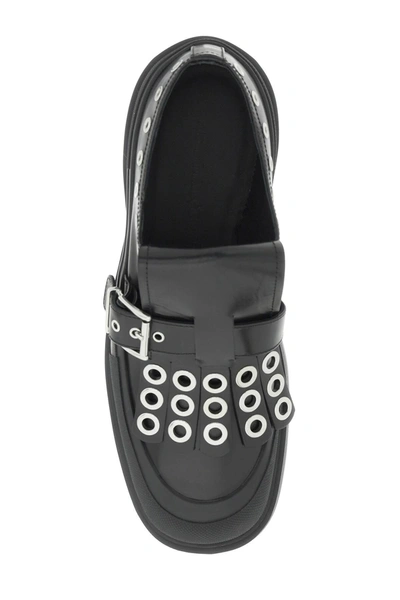 Shop Alexander Mcqueen Loafers With Studs In Black Leather
