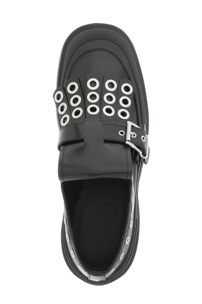 Shop Alexander Mcqueen Loafers With Studs In Black Leather