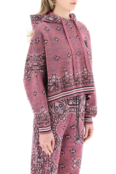 Shop Amiri Space Dye Bandana Cropped Sweatshirt