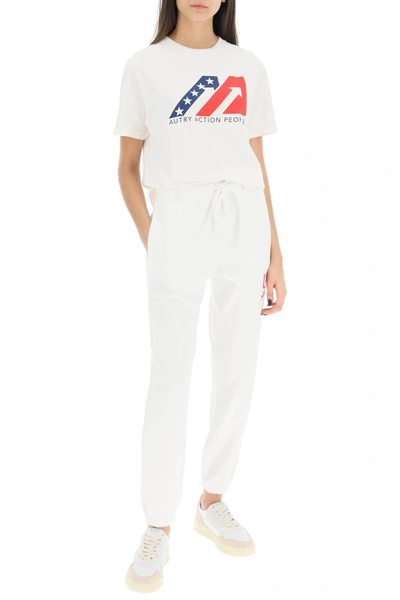 Shop Autry Printed Sweatpants In White