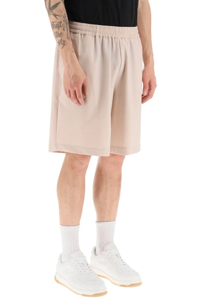 Shop Bonsai Stretch Wool Shorts In Beige