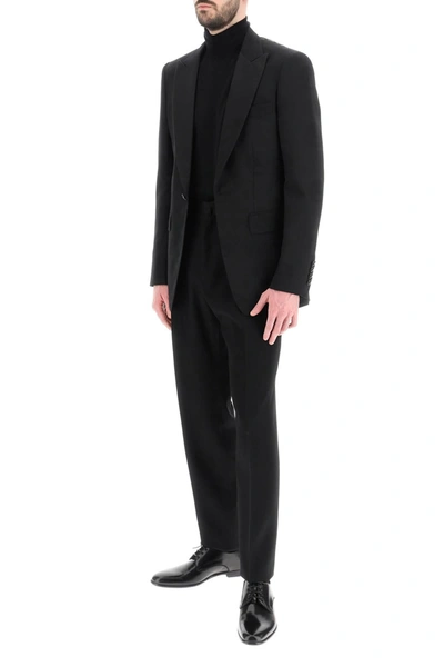 Shop Burberry Tuxedo Jacket With Jacquard Details
